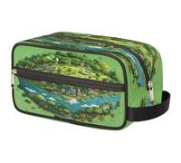 Borsa per il trucco da viaggio con pianeti terrestri, paesaggi forestali, per donne, uomini, bambini, ragazze e ragazzi, borsa da bagno per articoli da toeletta cosmetici organizer per doccia, Colore,