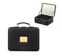 Borsa Per Il Trucco Da Viaggio Con Specchio Illuminato Partizionabile Makeup Train Case Cosmetic Con 3 Modalità Di Colore Dimming Light Up Mirror Beauty Case Da Viaggio Borsa Cosmetici