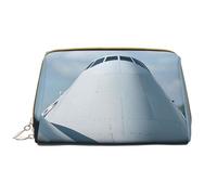 Borsa per il trucco da viaggio con stampa di aerei da guerra, borsa per il trucco da donna di grande capacità,