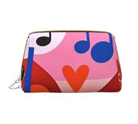 Borsa per il trucco da viaggio con stampa "Simboli musicali d'amore" (1), borsa per il trucco da donna di grande capacità,