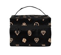 Borsa per il trucco da viaggio, cosmetica per donna e ragazza, grande organizer, toeletta portatile, diamante