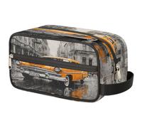 Borsa per il trucco da viaggio in auto con paesaggio urbano dell'Europa per donne, uomini, bambini, ragazze, ragazzi, borsa da bagno per articoli da toeletta cosmetici organizer per doccia, Colore,