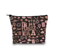 Borsa per il trucco da viaggio per assistente di volo in My Flight Attendant Era Hostess Aviation Travel Makeup Bag per equipaggio di cabina Hostess regalo per aviazione, Assistente di volo Era Blk