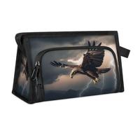 Borsa per il trucco da viaggio per le donne e gli uomini disegno dell'aquila animale borsa da toilette per cosmetici articoli da toeletta borsa da doccia organizzatore colore L organizer borsa,