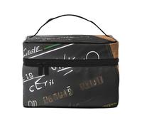Borsa per il trucco da viaggio portatile con stampa a ciak, versatile, con cerniera, grande capacità