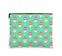 Borsa per il trucco dei cartoni animati, borsa da viaggio per cosmetici con barbe divertenti, borsa da viaggio per donne, piccola borsa portatile in tela con cerniera, borsa per la cura della pelle