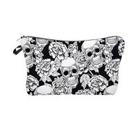 Borsa Per Il Trucco Del - Porta Del Trucco Horror, Busta Di Scheletro Impermeabile | Carrier Di Bellezza Con Cerniera, Custodia Per Vanità Stampata, Custode Degli Per Eventi Di Viaggi