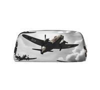 Borsa per il trucco della seconda guerra mondiale per donne e uomini, borsa da viaggio per articoli da toeletta, astuccio estetico, grande astuccio per matite