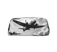 Borsa per il trucco della seconda guerra mondiale per donne e uomini, borsa da viaggio per articoli da toeletta, astuccio estetico, grande astuccio per matite