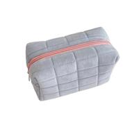 Borsa per il trucco di grande capacità borsa cosmetica in pelle da donna multifunzione per articoli da toeletta organizer portatile da viaggio custodia impermeabile, Bu, Taglia unica