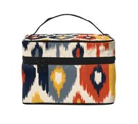 Borsa per il trucco di grande capacità borse cosmetiche da viaggio Vague Love Heart Make Up Bag Portable Vanity Case Toiletry Bag con manico Organizzatore di trucco, Nero , Taglia unica