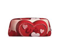 Borsa per il trucco di San Valentino per donne e uomini, beauty case da viaggio, pochette estetica, astuccio grande per matite.