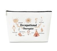 Borsa per il trucco divertente per la terapia occupazionale per lei psicologa, regalo per donne psicologa, borsa cosmetica con cerniera, regalo di ringraziamento per pensionamento, compleanno,
