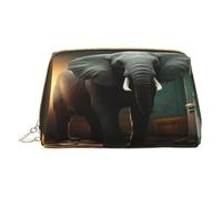 Borsa per il trucco Donne Toiletrie Showe Pennello Cura della Pelle Organizzatore di Viaggio Borsa Me Grande Borsa Trucco Accessori Bagsmart Tote l'elefante nella stanza, bianco, Taglia unica