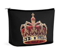 Borsa per il trucco England Crowned, grande capacità, pochette cosmetica portatile per donna