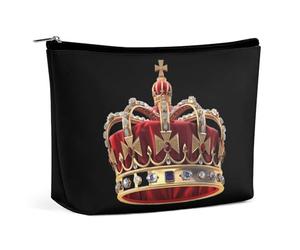 Borsa per il trucco England Crowned, grande capacità, pochette cosmetica portatile per donna