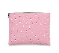 Borsa per il trucco fantasiosa, graziosa pochette da viaggio per cosmetici Peach Bottles per donna, organizer portatile in tela con cerniera, borsa da toilette per la cura della pelle durante le vaca