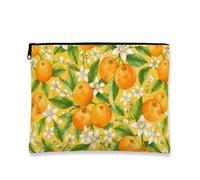 Borsa per il trucco floreale, borsa da viaggio vintage botanica per donne, organizer portatile in tela con cerniera, borsa da toilette primaverile per la cura della pelle, 17,8 x 22,9 cm