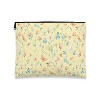 Borsa per il trucco floreale, borsa da viaggio vintage per cosmetici ad acquerello per donne, organizer portatile per articoli da toeletta con cerniera, elementi essenziali per la cura della pelle