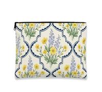 Borsa per il trucco floreale, borse da viaggio cosmetiche medievali vintage per donne, piccola borsa portatile in tela con cerniera, organizer per articoli da toeletta per la cura della pelle