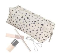 Borsa per il trucco floreale - grande capacità, busta per il trucco | Borsa da toeletta da viaggio elegante, sacchetto estetico di lunga durata per donne, viaggi, borse per truccoo di tela