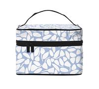 Borsa per il trucco Floret senza cuciture, da viaggio cosmetici da donna e ragazza, l'organizzazione del trucco, toeletta portatile, blu