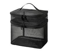 Borsa per il trucco, grande borsa a maglia, organizzatore cosmetico da viaggio, borsa da bagno, organizer da viaggio, borsa portatile per la cura del corpo, Nero , vedi descrizione, Vedi descrizione