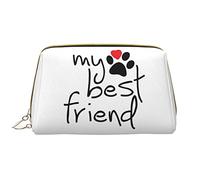 Borsa per il trucco grande, organizer da viaggio per cosmetici, in pelle, portatile, impermeabile, con cerniera, per donne e ragazze adolescenti, My Best Friend