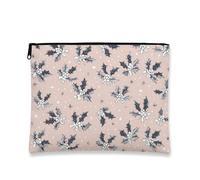 Borsa per il trucco Holly, pochette da viaggio per cosmetici vintage con motivo floreale per donna, organizer portatile in tela con cerniera, borsa per articoli da toeletta per la cura della pelle du