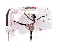 Borsa per il trucco impermeabile con farfalla con occhi femminili, organizer da viaggio con cerniera, piccola custodia per cosmetici, borsa per cosmetici, per adolescenti, ragazze e donne, Multicolore