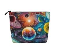 Borsa per il trucco in canapa finta con cucciolo carino Borsa da viaggio cosmetici per donne e ragazze