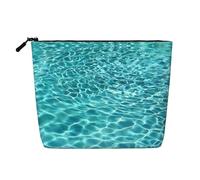 Borsa per il trucco in canapa finta stampata Brasile, organizer da viaggio per articoli da toeletta, conservazione giornaliera, essenziale per viaggi di lavoro, Acqua Piscina, Taglia unica