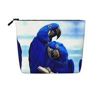Borsa per il trucco in canapa finta stampata Brasile, organizer da viaggio per articoli da toeletta, conservazione giornaliera, essenziale per viaggi di lavoro, Abbraccio pappagallo blu, Taglia unica