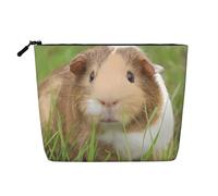 Borsa per il trucco in canapa finta stampata con cavalli che corrono, organizer da viaggio per articoli da toeletta, conservazione giornaliera, essenziale per viaggi di lavoro, Simpatico porcellino