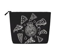 Borsa per il trucco in canapa finta stampata con girasole giallo - Organizer da viaggio per articoli da toeletta, conservazione giornaliera, essenziale per viaggi di lavoro, Costellazione della Pizza
