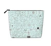 Borsa per il trucco in canapa finta stampata con libellule vintage - Organizer da viaggio per articoli da toeletta per riporre tutti i giorni, essenziale per viaggi di lavoro, Stampa chimica, Taglia