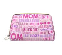 Borsa per il trucco in pelle, borsa per cosmetici Best Mom ever, borsa da viaggio per donne, borsa per il trucco, organizer per trucchi di grande capacità, custodia per trucco carina