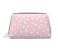 Borsa per il trucco in pelle, borsa per cosmetici da viaggio moderna con cavaliere bianco rosa borsa da viaggio per donne, borsa per il trucco, organizer per trucchi di grande capacità, custodia per