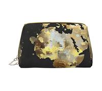 Borsa per il trucco in pelle da donna per borsa alla moda sacchetto cosmetico durevole portatile da viaggio borsa da toilette da donna ragazze carino borse per lavaggio/astratto globo del mondo, Globo