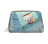 Borsa per il trucco in pelle da donna per borsa alla moda sacchetto cosmetico durevole portatile da viaggio borsa da toilette da donna ragazze carino borse per lavaggio/Natale pupazzo di neve, Faro