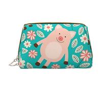 Borsa per il trucco in pelle da donna per borsa alla moda sacchetto cosmetico durevole portatile da viaggio borsa da toilette da donna ragazze carino borse da bagno/oceano animale balena, Modello di