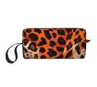 Borsa per il trucco in pelle di ghepardo leopardata, resistente all'acqua, organizer da viaggio per donne e uomini, con stampa tigre, custodia per cosmetici con cerniera, piccola borsa portatile per