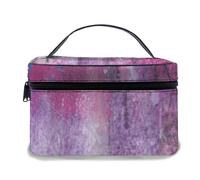 Borsa per il trucco in pelle, fiori astratti Ivy Back Florets Arbusti, Borse per il trucco portatili impermeabili
