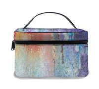 Borsa per il trucco in pelle, fiori astratti Ivy Back Florets Shrubs1, borse per il trucco portatili impermeabili