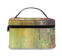 Borsa per il trucco in pelle, fiori astratti Ivy Back Florets Shrubs3, borse per il trucco portatili impermeabili