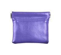 Borsa per il trucco in pelle PU color seppia portamonete piccola borsa per il trucco per le donne dimensioni 10,9 x 9,4 cm, Piastra Blu, Taglia unica, Blu ardesia