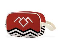 Borsa per il trucco in pelle trasparente ispirata al programma televisivo rosso nero e bianco Benvenuti a TP serie TV 90S Merchandise, Twin Cbag EU, Multiuso
