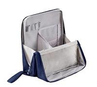 Borsa per il trucco in piedi - Organizzatore cosmetico verticale di grande capacità portatile | Viaggio del WC per le donne, gli uomini, lo stoccaggio per lo shampoo, il balsamo, lo spray ca, blu navy
