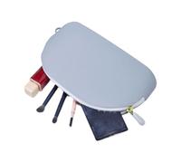 Borsa per il trucco in silicone, borsa cosmetica per le donne, borsa per il trucco portatile, borsa per cosmetici di grande capacità, borsa per il trucco impermeabile per Fra, grigio., vedi