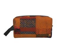 Borsa per il trucco in tessuto africano con stampa patchwork carino borsa cosmetica per le donne sacchetto di trucco borsa da viaggio per signora